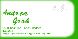 andrea groh business card